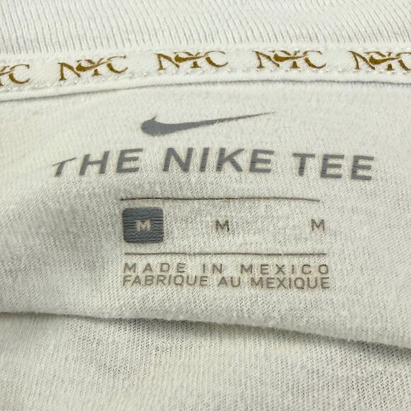 Nike NYC Logo Long Sleeve Tee White M Perfect for Workwear Painter Shirt (FLAWS) - Picture 4 of 10